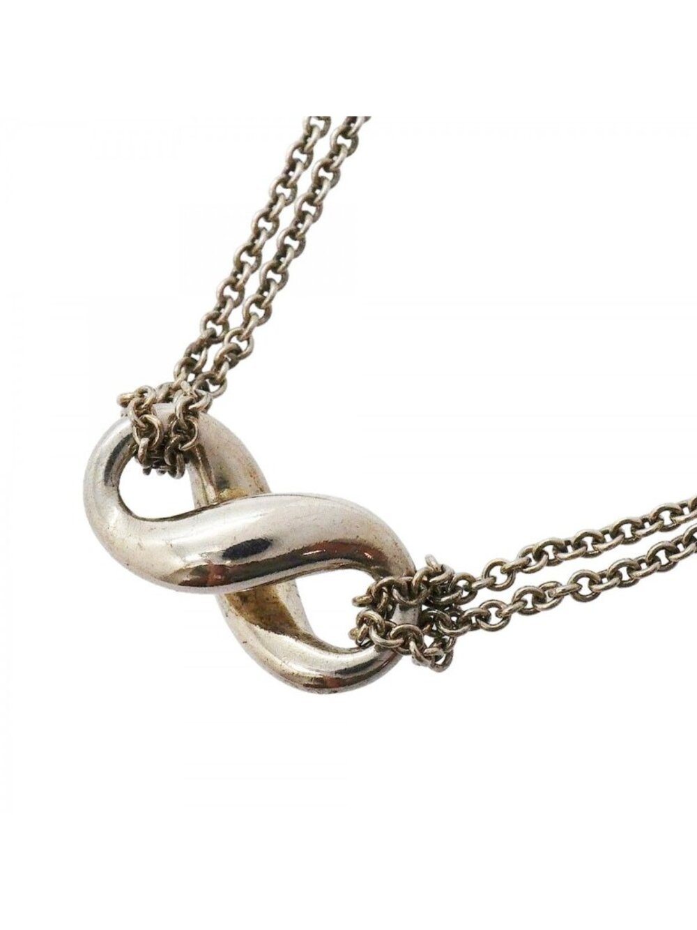 Tiffany & Co Necklace Infinity Double Chain Silver